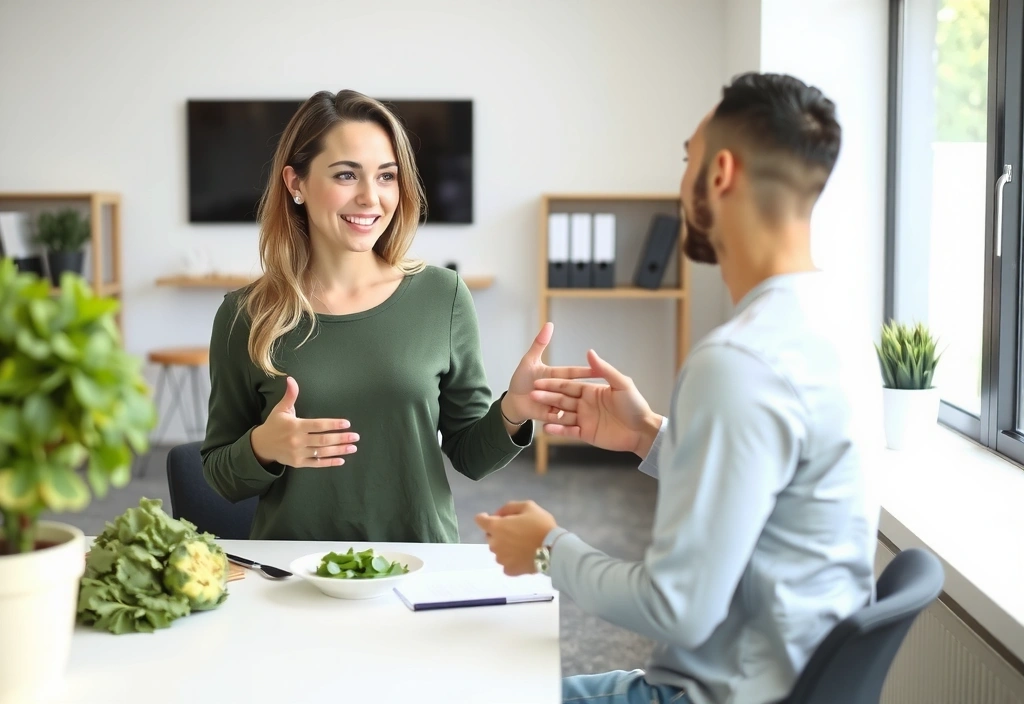 Dietetician oferind consultanță personalizată